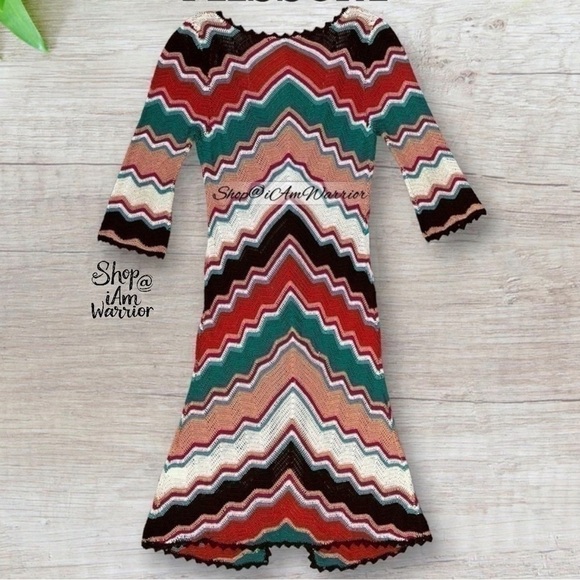 Missoni RARE crochet zigzag chevron long duster cardigan *shop@iamwarrior - Picture 13 of 16